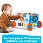 VTech - Super Chariot Interactif Multi-Activités, Chariot Enfant à Tirer avec Trieur de Formes, Jeux d’Éveil, Bac à Jouets Inter