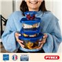 Pyrex Cook & Go - Lot de 7 Boîtes avec Couvercles Hermétiques - Tailles et Formes Différentes - Verre Borosilicate - Compatible