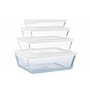 Pyrex Cook & Freeze - Lot de 4 Boites Rectangulaires avec Couvercle - 0.8L