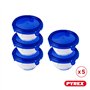 Pyrex Cook & Go - Lot de 5 LunchBox Rondes - 0,2L - Verre Borosilicate - Compatible four, micro-ondes, lave-vaisselle - Made in