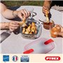 Pyrex Cook & Heat - Lot de 5 Boites - Tailles et Formes Différentes - Verre Borosilicate - Couvercle Hérmétique spécial Micro-On
