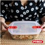 Pyrex Cook & Heat - Lot de 5 Boites - Tailles et Formes Différentes - Verre Borosilicate - Couvercle Hérmétique spécial Micro-On