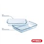 Pyrex - Lot de 2 plats à lasagnes et gratins rectangulaires - 2 Tailles - Verre Borosilicate - Extrême Résistance - Made in Fran