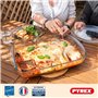 Pyrex - Lot de 3 Plats à Four Rectangulaires - Idéal 2 à 6 personnes - 3 Tailles - Verre Borosilicate - Larges Poignées - Résist