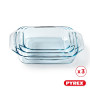 Pyrex - Lot de 3 Plats à Four Rectangulaires - Idéal 2 à 6 personnes - 3 Tailles - Verre Borosilicate - Larges Poignées - Résist