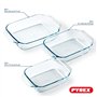 Pyrex - Lot de 3 Plats à Four Rectangulaires - Idéal 2 à 6 personnes - 3 Tailles - Verre Borosilicate - Larges Poignées - Résist