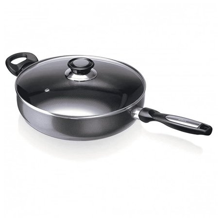 Beka 13075284 Pro Induc Anthracite sauteuse + couvercle verre en aluminium intérieur revêtu 28 cm