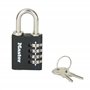 Master Lock 7641EURDBLK Cadenas à combinaison et clé de secours pour un usage intérieur