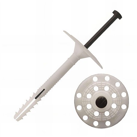 SCELL-IT Boîte 200 Fixations d'isolant Clou Plastique 10x140 mm SCELL-IT-FI10140