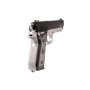 CyberGun Pistolet Airsoft- PT92 Bicolore modèle à Ressort(Spring)-ref.210125-Couleur:Noir/Argent-Culasse métal-Puissance 0.5 Jou