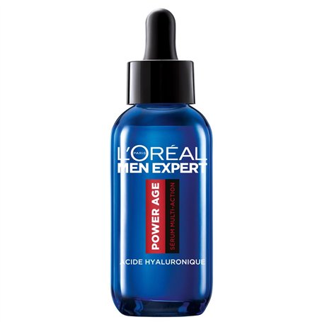 L'Oréal Men Expert - Sérum Visage Multi-Action Hydratant & Anti-Âge pour Homme - À l'Acide Hyaluronique - Pour Tous Types de Pea