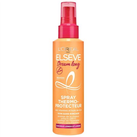 L'Oréal Paris - Spray Cheveux Thermo-Protecteur 230° - Soin Sans Rinçage - Anti-Frisottis - Enrichi en Vitamines et Huile de Ric