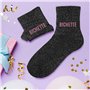 STC Chaussettes paillettes bichettes noires