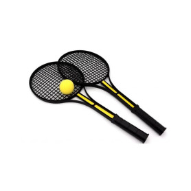 Lot de 3 - Lot de 2 Raquettes de Tenis avec Balle 52cm
