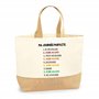 Sac loto Journée Parfaite | Cabas de Plage Courses Coton et Toile de Jute Idée Cadeau