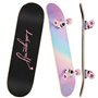 ILAHUI Skateboard Ado Fille Enfant Adulte débutants- 7 Couches en Bois d'Erable Plateau 80 x 20cm Apporter Sac Skateboard - Poud