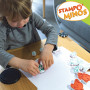 Aladine - Stampo Minos Animaux de la Ferme - Kit Tampons Enfant - Activités Manuelles Fille et Garçon - Encre Lavable - Jouets e