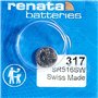 Renata / Swatch Group - Pile bouton oxyde argent 317 RENATA 1.55V 10.5mAh - Blister(s) x 1