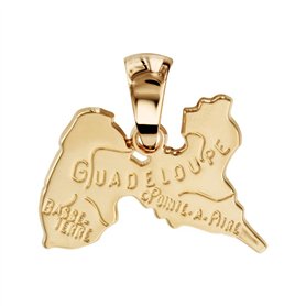 1001 Bijoux Pendentif carte Guadeloupe plaqué or + écrin (offert) 1001 Bijoux Pendentif carte Guadeloupe plaqué or + écrin (offert)