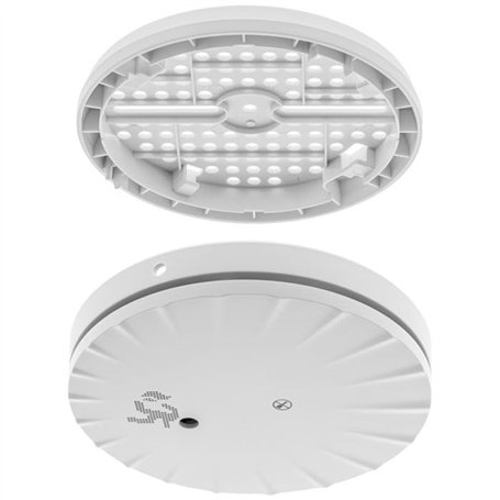 EVACUATE - Détecteur de fumée NF Autonomie et garantie 10 ans - Innovation pratique - Réutilisez les trous de fixation de votre