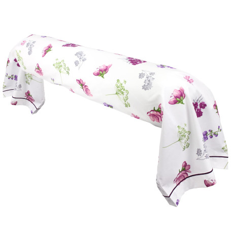 Linnea Taie de traversin 240x43 cm 100% Coton Pretty Blanc