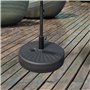 Outsunny Pied de Parasol Rond Socle de Parasol Base de lestage Sable et Eau pour parasols Ø 38/48 mm Acier HDPE dim. 51L x 51l x