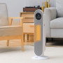 HOMCOM Chauffage d'appoint Radiateur soufflant Radiateur céramique oscillant 15-40°C avec Télécommande 1300/2000W, 21 x 21 x 63,