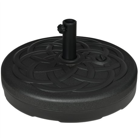 Outsunny Pied de Parasol Base de lestage à remplir de Sable ou d'eau 25L avec poignée Ø 56 x 30