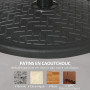 Outsunny Pied de Parasol Rond 14 KG Base de Parasol de Jardin Socle pour Parasol en béton Ø 46 cm Noir