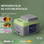Outsunny Glacière électrique portable 12L, réfrigérateur de voiture portable congélateur et réfrigérateur 12/24V, avec modes ECO