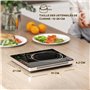 HOMCOM Plaque à induction portable 2000 W plaque de cuisson électrique avec 10 niveaux de température et 10 réglages de puissanc