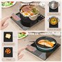 HOMCOM Plaque à induction portable 2000 W plaque de cuisson électrique avec 10 niveaux de température et 10 réglages de puissanc