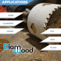 DIAMWOOD - Coffret 13 Trépans Bi-Métal HSS (M3) PRO Acier Bois PVC | Scie Cloche 13 Pcs Lame de Scie + 2 Mandrins + 3 Forets Pil