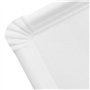 Miamex Lot de 20 Plateaux en Carton Blanc - Plateaux de Présentation pour Pâtisseries/Amuse-bouches/Buffets (23 x 33 cm)