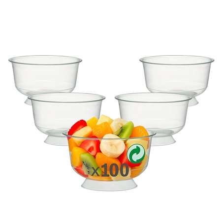 Table'Colors 100 Coupelles 23 cl - 100% Recyclable et Réutilisable - Passe au Micro-onde - Pour Plats Chauds et Froids - Vaissel