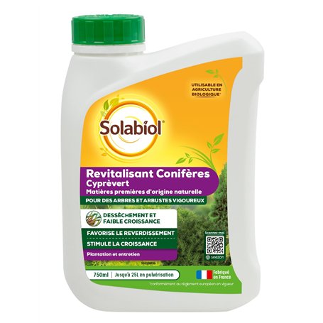SOLABIOL Engrais Cyprevert Revitalisant Conifères | 750 ml | Stimule La Croissance SOCYP750S