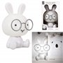 HOME DECO KIDS - La11042 - Lampe de Chevet LED Forme Lapin pour Enfant, Veilleuse, Decoration Chambre Bebe, Rechargeable USB, Bo