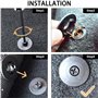 Fixation Tapis Voiture Universel - Vis Clips de Fixations de Tapis Toutes Marques (12 = Kit de 4 Clips) Oeillets pour Tapis de V