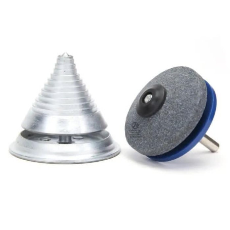 Universel Kit affuteur + Cone equilibreur de Lame pour Tondeuse a Gazon