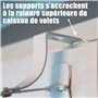 Store & Menuiserie 2.0 Lot de 2 Supports de Tringle à Rideaux Geko Blanc résistant sans perçage pour Coffre de volet Roulant à r