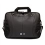 CG MOBILE BMW Sac d'ordinateur en cuir PU avec bords en carbone et rayures perforées 15" Compatible avec MacBook Intel® UHD Grap