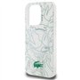 Lacoste LCHMP15LUREH Coque rigide pour iPhone 15 Pro 6,1" Blanc Double couche Répétition