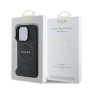 CG MOBILE Guess Magsafe Coque Rigide en polyuréthane 4G avec Logo Classique pour iPhone 16 Pro Max Noir