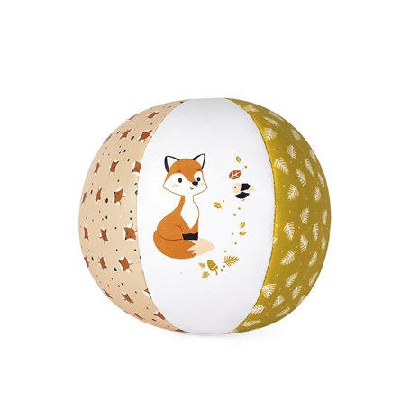 KALOO - Mon Ballon Chou Renard - 10 cm - Jouet Bébé - Balle Souple Enfant avec Illustrations - Développe la Préhension et l'Imag