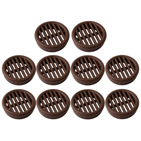 cyclingcolors 10x Grille de ventilation aération ronde plastique diamètre encastrement 35mm hauteur 8mm cache protection plafond