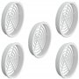 cyclingcolors 5x Grille de ventilation aération ronde plastique diamètre encastrement 60mm hauteur 9mm cache protection plafond