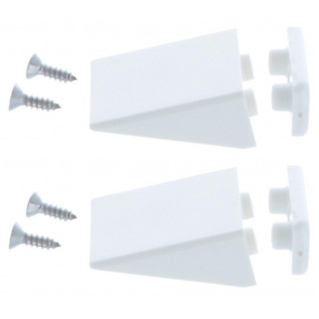 cyclingcolors 2x Butée d'arrêt de volet roulant triangulaire 40mm avec contreplaque et vis Store Fenêtre Equerre Enroulement Dér