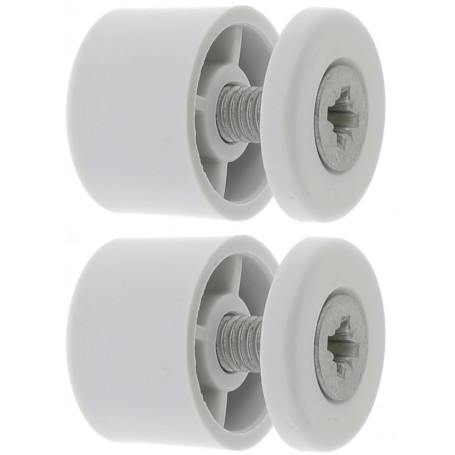 cyclingcolors 2x Butée d'arrêt de lame finale de volet roulant ronde 15mm Ø22mm en PVC avec rondelle et vis Store Fenêtre Enroul