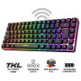 SPIRIT OF GAMER | Clavier de jeu Bluetooth sans fil | Clavier TKL RGB QWERTZ 65 % | Touches semi-mécaniques avec rétroéclairage 