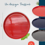 ESPRIT DE CUISINE - Lot de 4 Assiettes Plates En Céramique - Design Élégant - Résistant Aux Rayures - Solide Et Durable - Facile